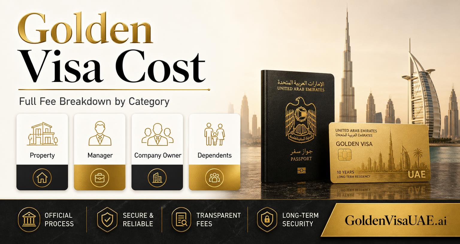 UAE Golden Visa cost: price breakdown for every category (2026)