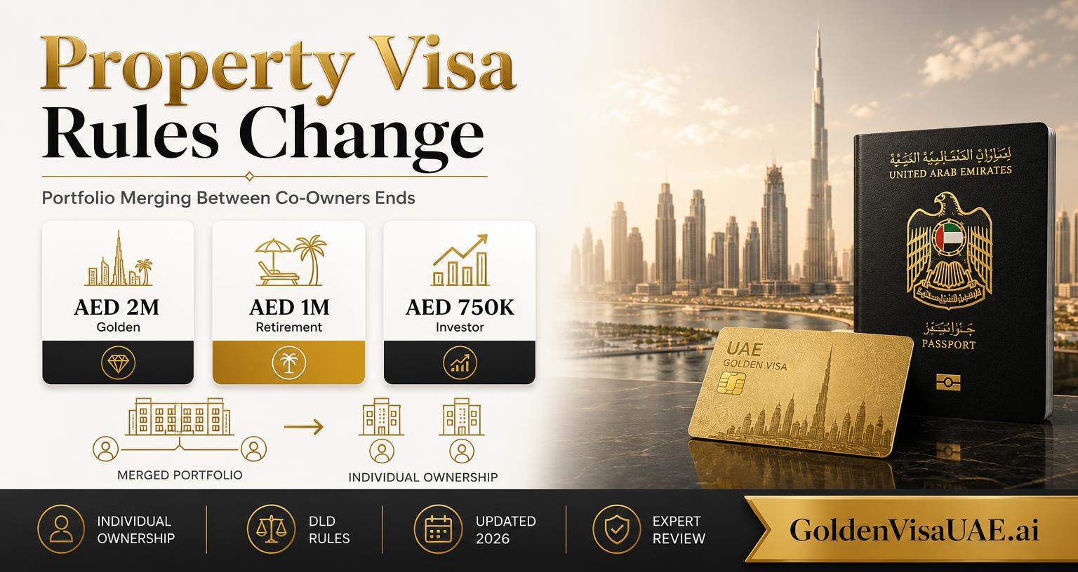 Dubai property visa rules change: portfolio merging between co-owners ends
